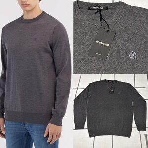 *New With Tags* $775 Roberto Cavalli Cashmere and Wool Sweater - Size M